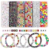 GMMA Square Letter Beads for Bracelets Making 1680 Pcs 6x6 mm Alphabet Beads for Friendship Bracelet Acrylic Pony Beads for Jewelry Making(Multi Color Large Hole Beads)