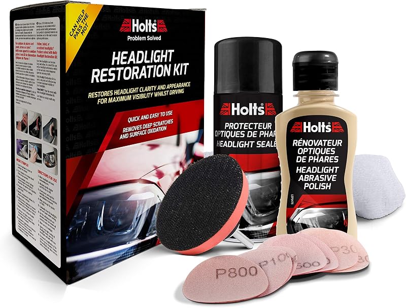 Holts Headlight Restoration Kit Professional Car Headlamp Cleaner