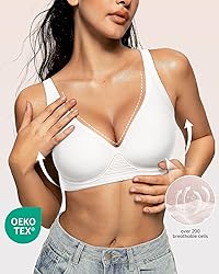 OEAK Womens Deep V Bras Wireless Comfortable Bra