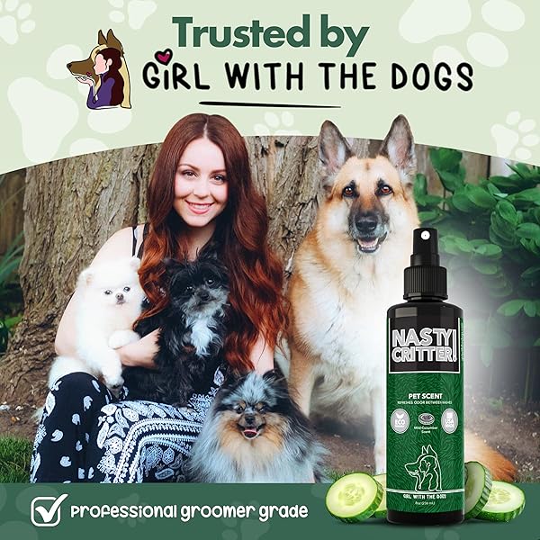 GIRL WITH THE DOGS NASTY CRITTER! PET SCENT 8 OZ – FOR CATS AND DOGS – MADE IN USA