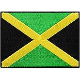 Cypress Collectibles - Jamaica Flag Patch - Premium Embroidered Appliqu&eacute; - Carribean Country Iron On Patches - Dimensions: 3.5" x 2.5"