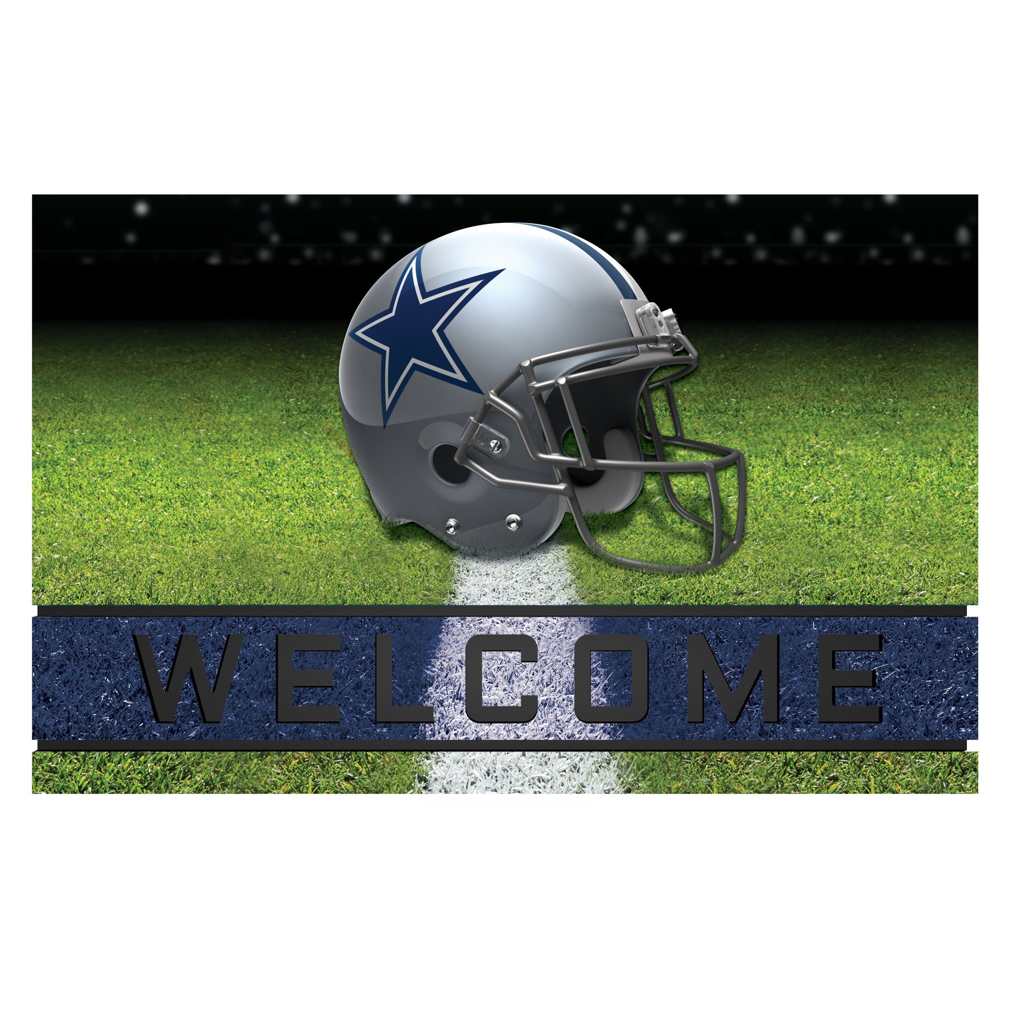 FANMATS 19941 Dallas Cowboys Crumb Rubber Outdoor Door Mat - 18in. x 30in.