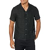 John Varvatos Men's Danny Short Sleeve Camp Shirt
