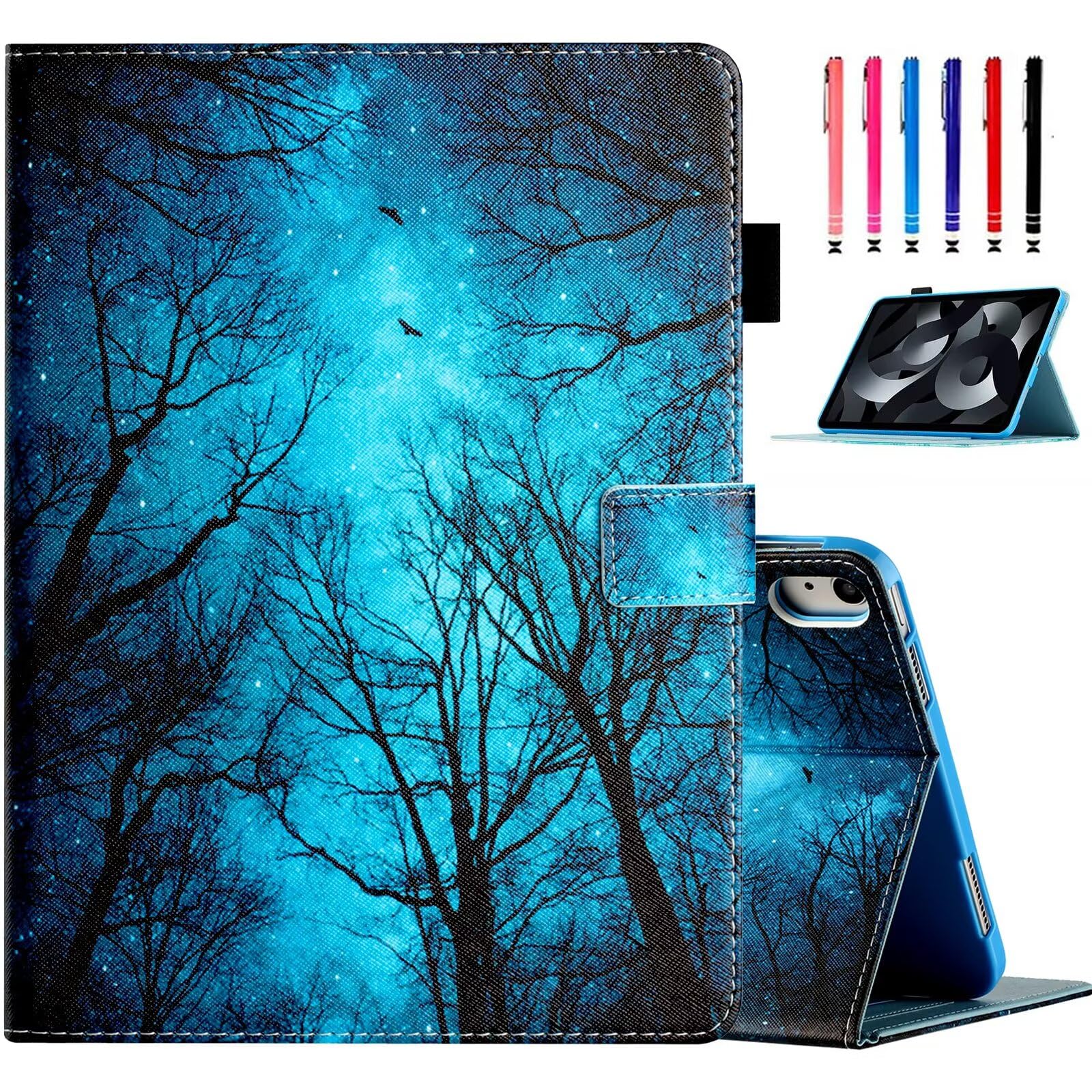 MOKASE Case for iPad (A16) 11th Generation 11 inch 2025 / iPad 10th Generation 10.9 Inch 2022, Slim Folio Protective Stand Cover with Smart Auto Wake/Sleep & Pencil Holder, Forest