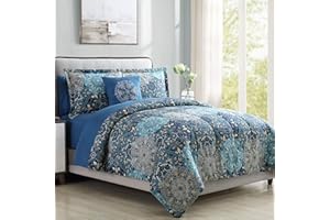 Modern Threads 8-Piece Printed Reversible Complete Bed Set Granada Queen