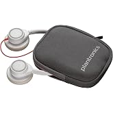 Poly - Blackwire 7225 Wired USB-A Headset (Plantronics) - White - Dual-Ear (Stereo) Computer Headset - Connect to PC/Mac via USB-A - Active Noise Canceling - Works with Teams, Zoom