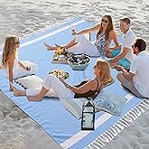 Jumbo Turkish Beach Towel Blanket Picnic Ourtdoor Mat Oversized Sandproof Fast Dry Thin Extra Large Xl Big Huge Compact Soft Cotton Neutral Cute Summer Vacation Gifts Travel Essential Cruise Ship Item