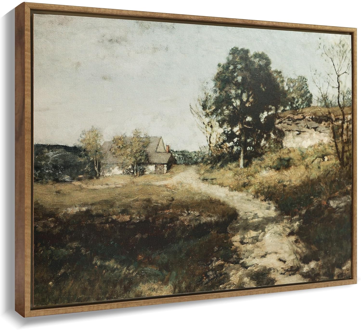 Paintings - LITIVY Cottage Oil Painting Framed Canvas Wall Art for Farmhouse Home Decor Rustic Vintage Boho Wall Art Ready to Hang Pictures for Home Kitchen Wall Decor (8