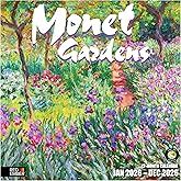 RED EMBER Monet Gardens 2026 Wall Calendar 12 Month | 12" x 24" Open | Thick & Sturdy Paper | Holiday Gift | Impressionist Art Claude Monet Calendar 2026