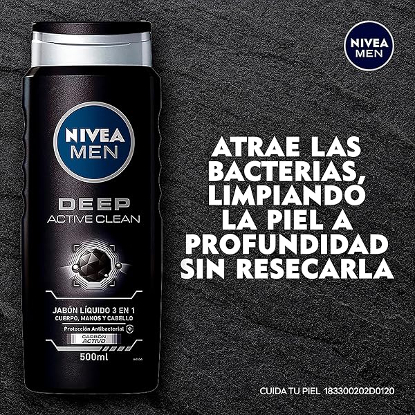 NIVEA FOR MEN ACTIVE CLEAN BODY WASH – 16.9 OZ