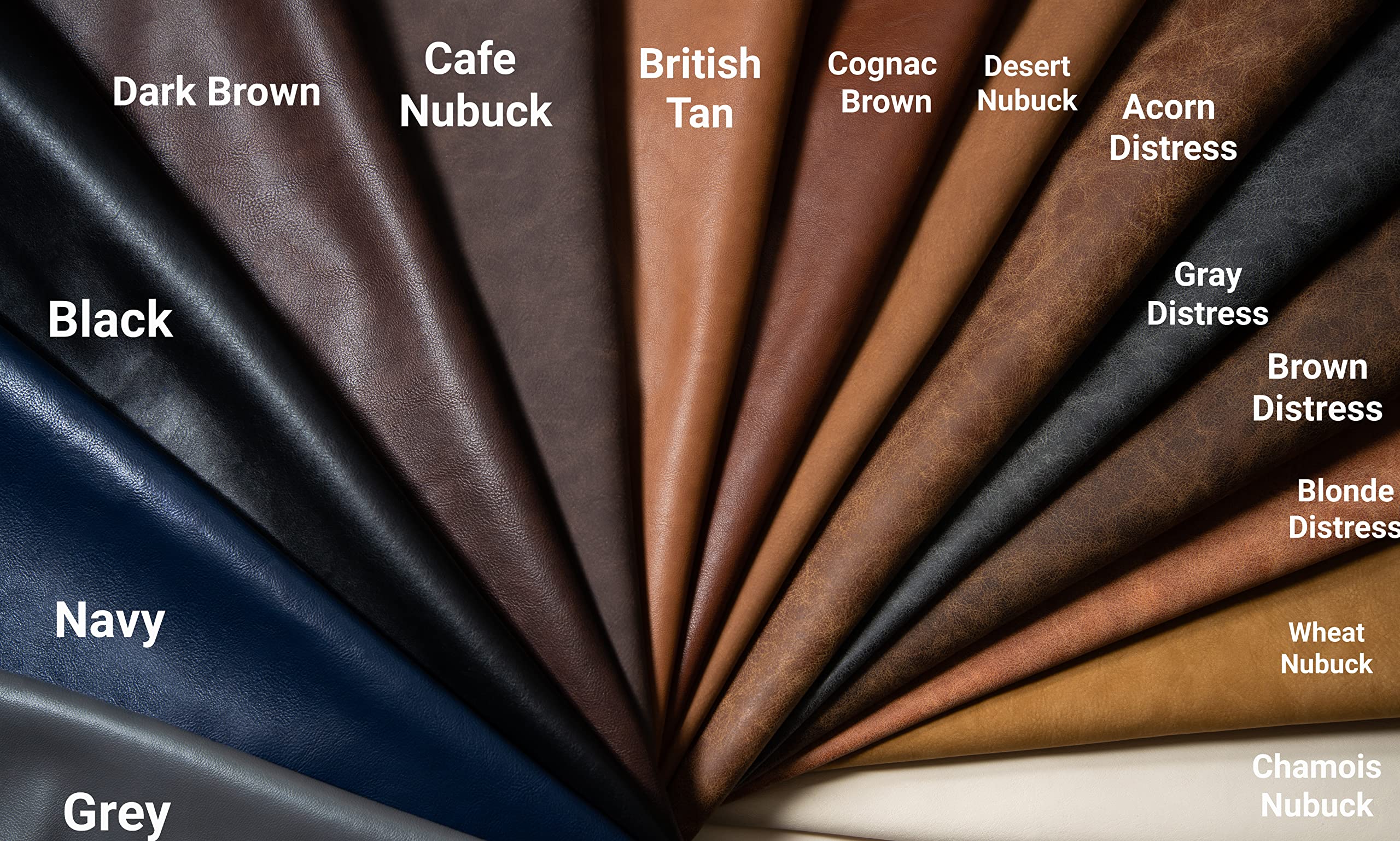 NAT Leathers | Brown Distressed 2 Tone Oily Faux Vegan Leather PU (Peta Approved Vegan) | 1 Yard 36 inch x 54 inch Cut by Yard Pleather 0.9 mm Upholstery | Brown Crazy Horse Distress 36