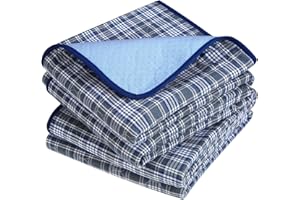 OUTCREATOR® 2Pack Bed Pads for Incontinence Mattress Protector Anti-Slip Pads (54" x 34") for Toddlers Kids Pets Pee Pads and Machine Washable Absorbency and Leak Proof Edge(Light Blue)