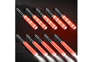E-riding 10 Pieces 16 Inch Signal Traffic Wand, Traffic Control Wand with White LED on Top, Safety Traffic Baton Light for Parking Guides Outdoor Camping