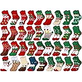 Liitrsh 36 Pairs Christmas Fuzzy Socks for Women Holiday Coral Velvet Women's Slipper Socks Soft Warm Christmas Socks Winter Fluffy Socks Holiday Sleeping Socks for Xmas Gifts (Cute Style)