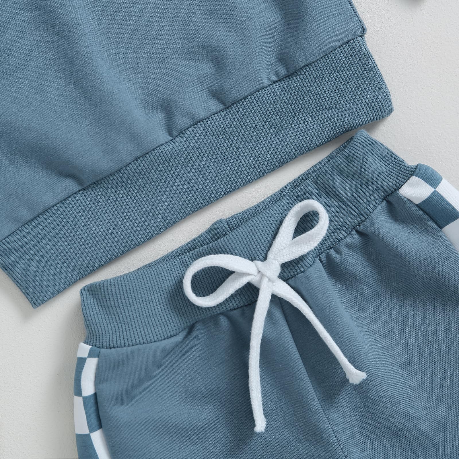 Toddler Baby Boy Fall Winter Outfit Contrast Color Long Sleeve Sweatshirts Stretch Jogger Pants Newborn Clothes Set