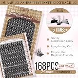 LASHVIEW Lash-Extension-Clusters 168pc D Curl Lash Clusters Natural Look view 4