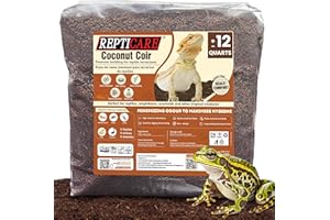 GRO-MED ReptiCare Coconut Fiber Substrate for Reptiles 12 Q, Organic Ready to Use - Odor Absorbent Coco Coir Terrarium Bedding for Ball Pythons, Boas, Snakes, Tortoises, Geckos, Frogs and Tarantulas