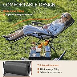 Sweetcrispy Zero Gravity Chairs, Set of 2 Portable