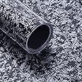 Lypumso Forged Carbon Fiber Vinyl Wrap, Gloss Crushed Stone Car Wrap Vinyl Film Easy Installation with Air Release Technology Auto Car Sticker Decal Sheet (Silver, 1ft x 10ft)