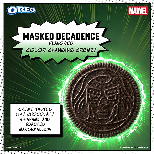 MARVEL OREO STUF OF DOOM CHOCOLATE SANDWICH COOKIES, SPECIAL EDITION, 10.68 OZ