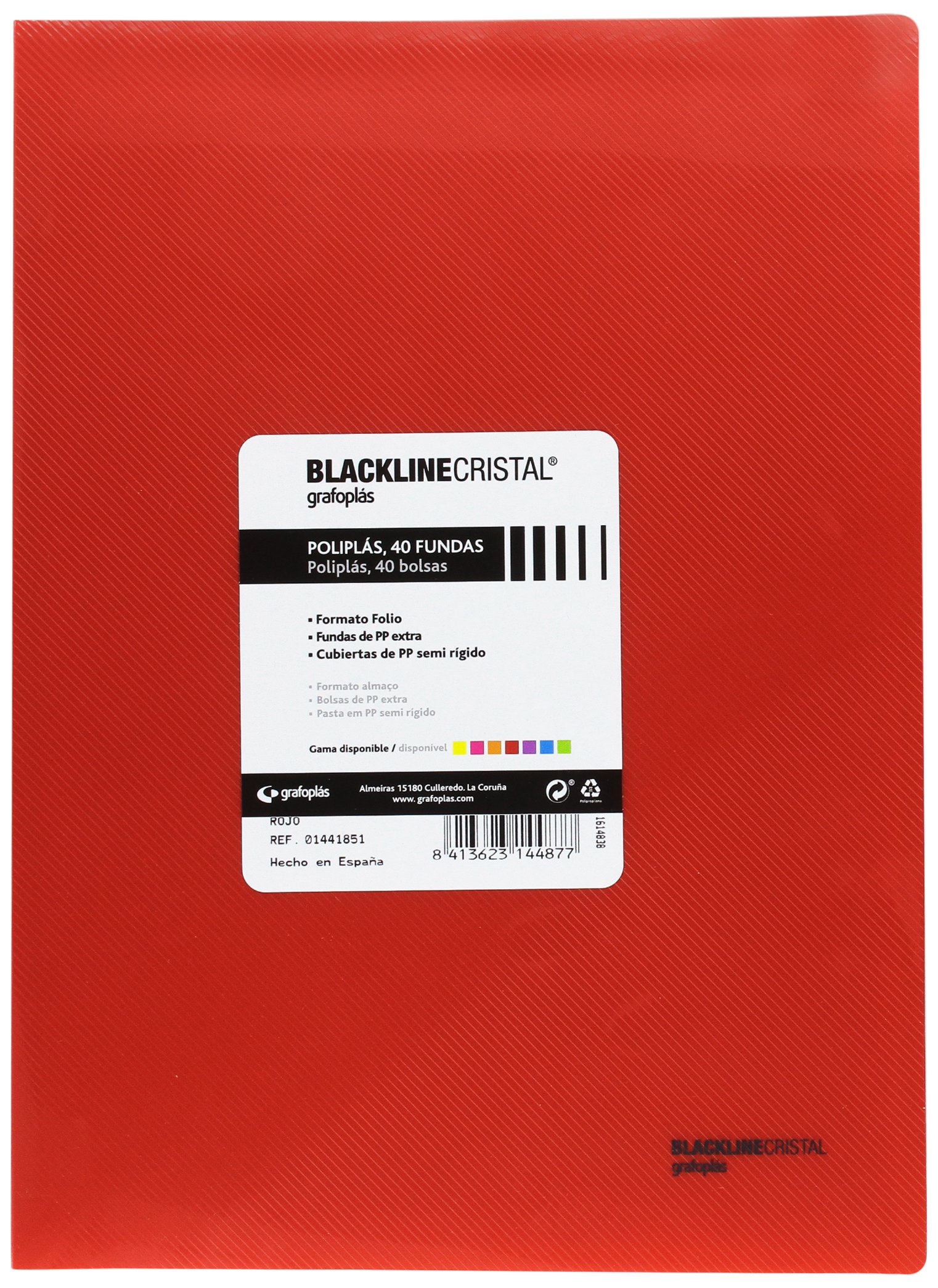 Grafoplas 1441851 40-Pocket Folder Red