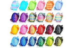 Impossmaker 24pcs 3D Printed Dragon Eggs, Cool Articulated Crystal Dragon Toys for Boys Kids Teen, Surprise Dinosaur Eggs for Party Favors, Fun Goodie Bag Stuffers for Birthdays, Classroom Prizes