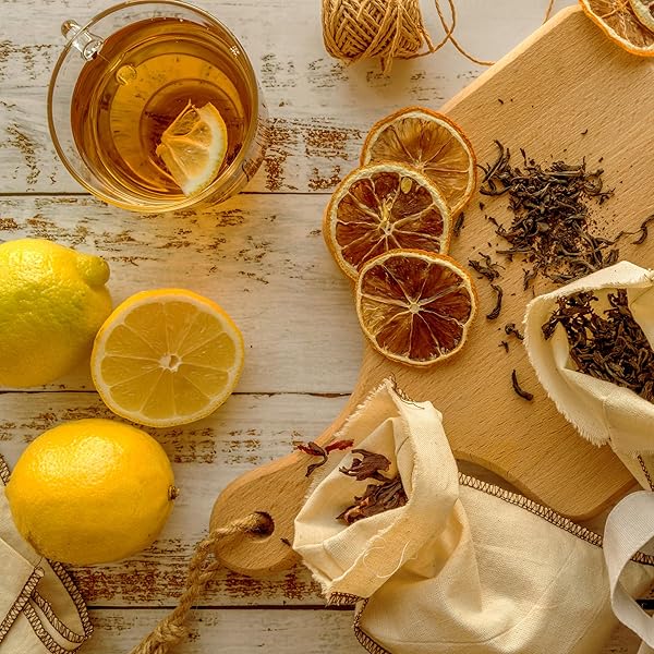 DELITASTY DRIED LEMON SLICES – DEHYDRATED FRUIT FOR COCKTAILS – DEHYDRATED LIMES FOR COCKTAILS – DRIED LIMES -PACK 3 OZ.
