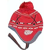 Detroit Red Wings String Knit CCM Hat with Pom & Tassels - Red