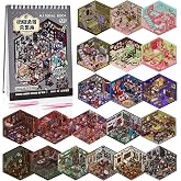 20 Sets 3D Sticker Scene, Make Your Own Sticker Scene Book | Stickers Scene for Relief Stress Pass The Time (style1)