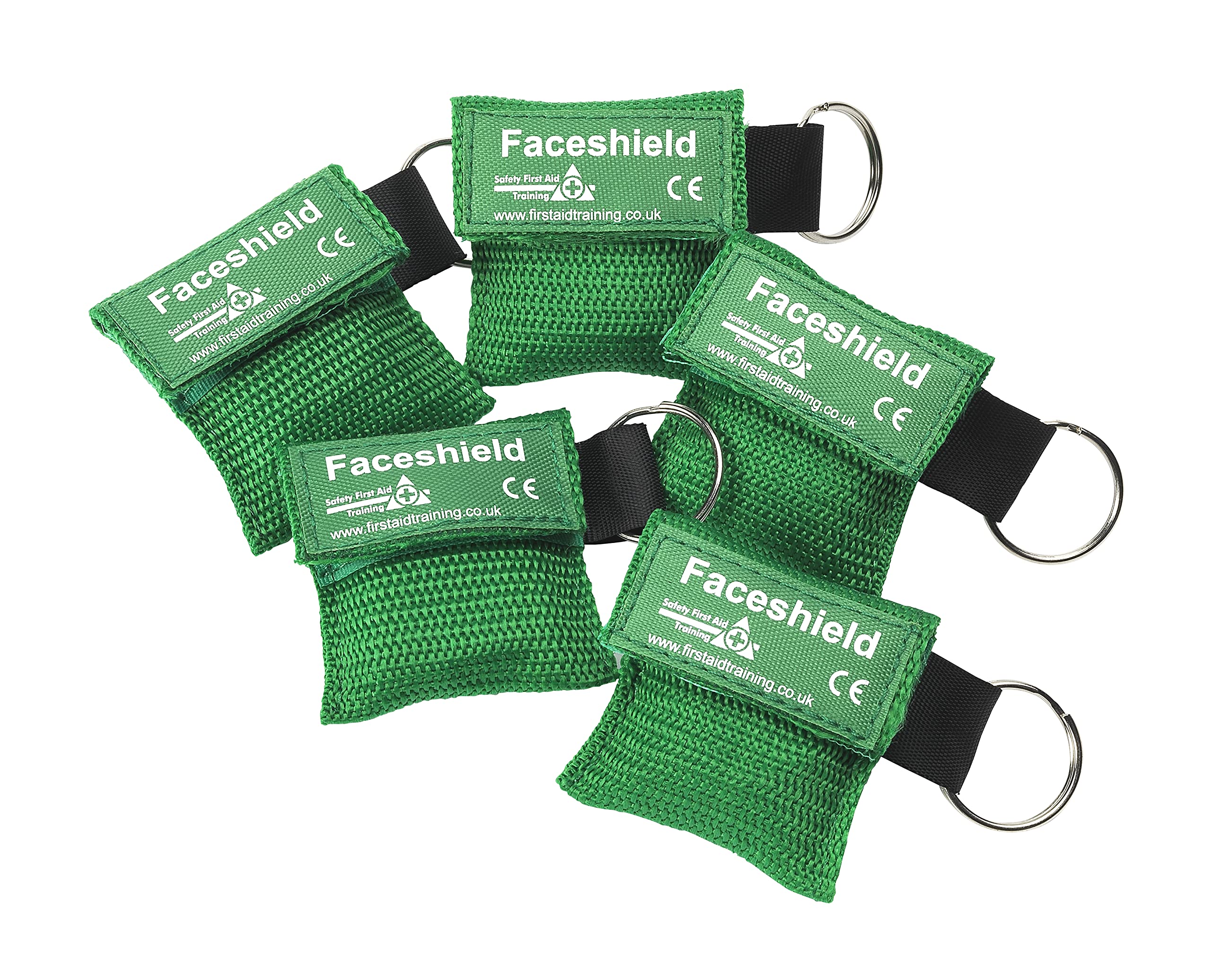 HypaGuard Keyring CPR Resuscitation Face Shields, Pack of 5 Key Fob Face Masks