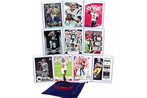 FRUZELG Tom Brady Football Cards Assorted (10) Bundle - New England Patriots Trading Cards