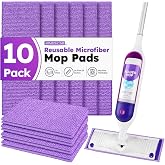 HOMERHYME Microfiber Mop Pads for Swiffer PowerMop, Reusable Microfiber Pads Refills for 13 ''-15 '' Spray Mop, Washable Pad Replacements for Multi Surface Wet &amp; Dry Floor Cleaning, 10 Pack