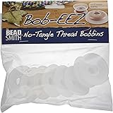 The Beadsmith No-Tangle Thread Bobbins, String Organizer, Ideal for Kumihimo or Cord Management (1 7/8 Inches, Set of 8)