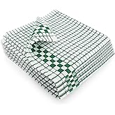 Fecido Classic Kitchen Dish Towels with Hanging Loop - Set of 4, Dark Green