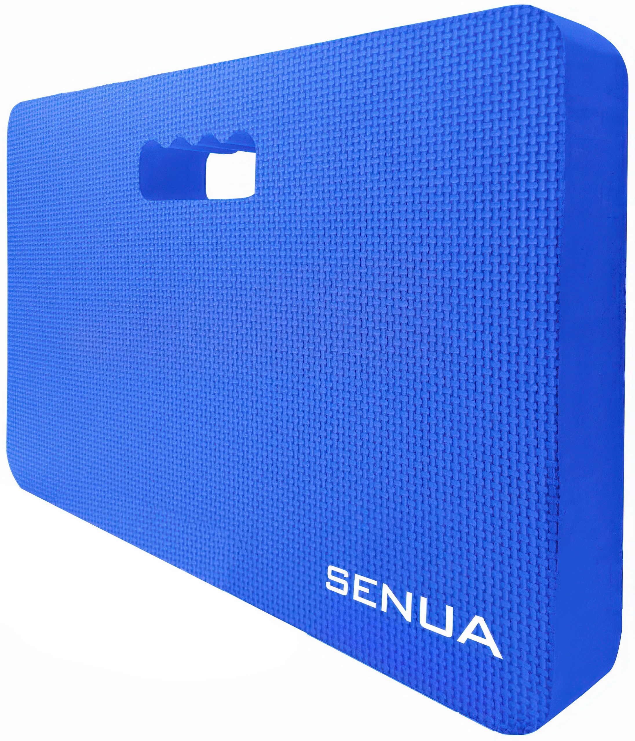 Senua Thick Kneeling Pads, Knee Pad Cushion for Gardening, Yard Work, Yoga, Exercise, Bath Tub Floor Kneeler with Baby, Comfortable Garden Foam Mats to Kneel On, 17.5 x 11 x 1.5 (Blue)