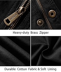 WenVen Men's Military Cotton Tactical Sports Jacket
