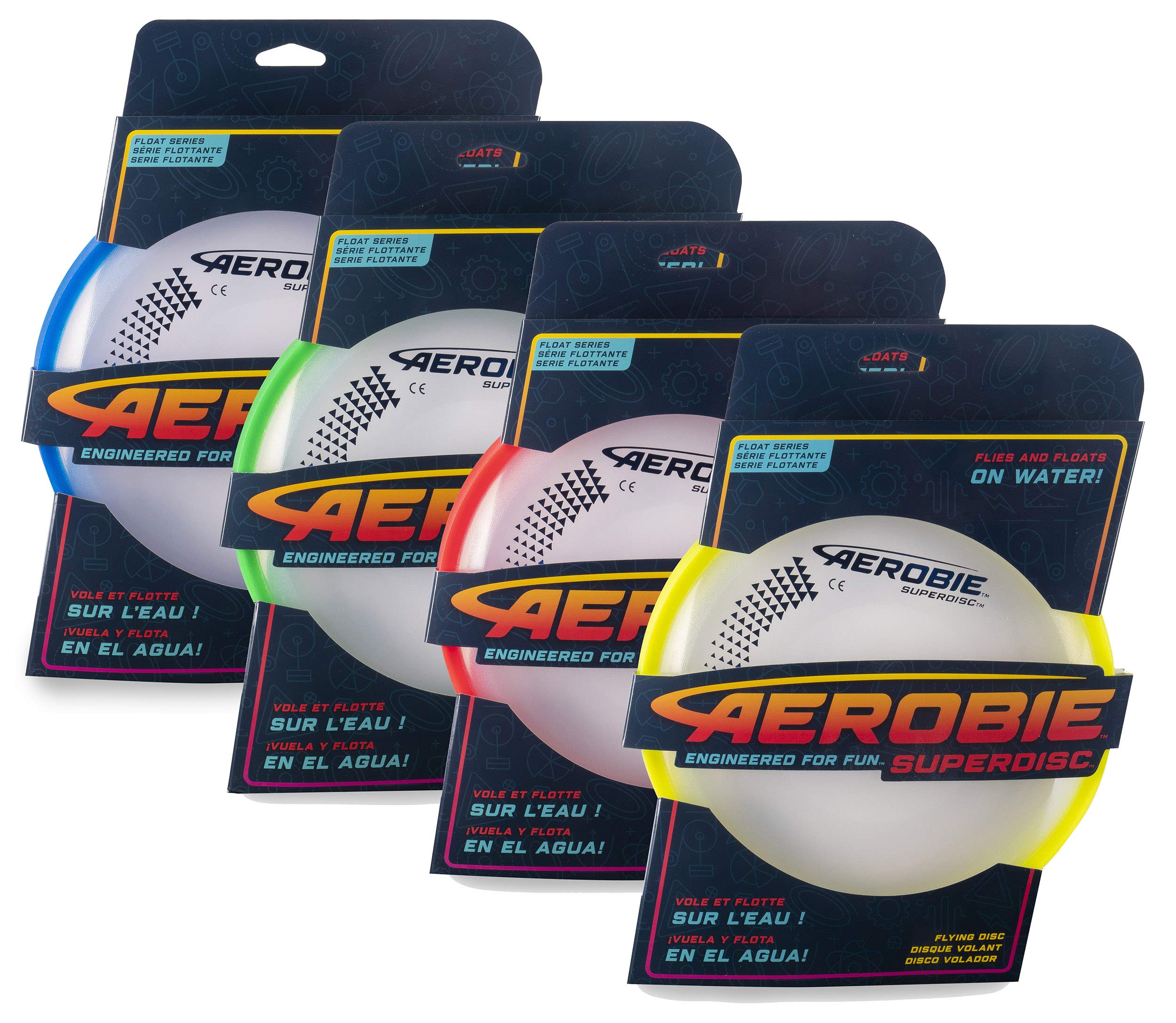 Aerobie Superdisc โ Top-Flight Performance and Precision Accuracy, Low Profile Design for Longer Straighter Flights, Safe for Pets, Ages 8+, Red, Green, Yellow Or Blue