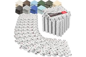 bemaxx Gym Mats Set - 18 pcs EVA Interlocking Foam Floor Tiles (12.6"x12.6"x0.4") 18sqft Protective Gym Flooring Sports Home 