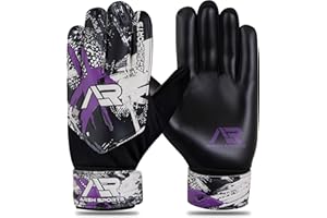 Arsh Sports Soccer Goalie Gloves,Football Goalkeeper Gloves for Kids Boys Youth Children Double Wrist Protection Along 4mm Super Grip Palm