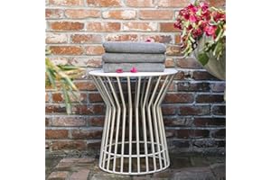 Novogratz 88068WHT1E Poolside Roberta Outdoor Side Table, White