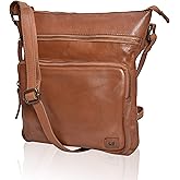 Genuine Leather Crossbody Bags for Women Handmade Sling Shoulder Purse Stylish Travel Handbag with Full Adjustable Strap