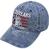 250 Anniversary USA Hat, 1776-2026 Liberty United States Patriotic Hat, Adjustable Embroidered Baseball Cap for Men Women