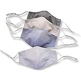 HOPE LOVE SHINE Cotton Reusable Face Masks w/Adjustable Ear Loops & Filter Pocket