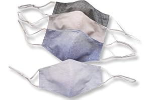 HOPE LOVE SHINE Cotton Reusable Face Masks w/Adjustable Ear Loops & Filter Pocket