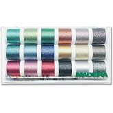 Madeira 8020 'supertwist' Embroidery Box with 18 Metallic Bobbins 200 M Each