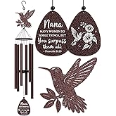 Aurahouse Nana Gifts, 37'' Nana Wind Chimes, Gifts for Christian Nana, Nana Birthday Gift from Grandkids, Religious Catholic Gift for Nana, Christmas Grandparents Day Present with Bible Verse