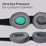 Manta Sleep Mask 100% Light Blocking Adjustable Eye Cups Blackout view 6