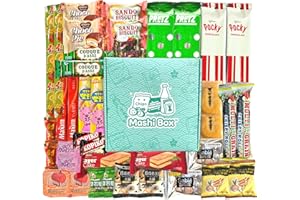 Mashi Box Asian Snack Box - 40 Count - Variety of Savory and Sweet Snacks from Japan, Korea, China Taiwan, Vietnam and more!