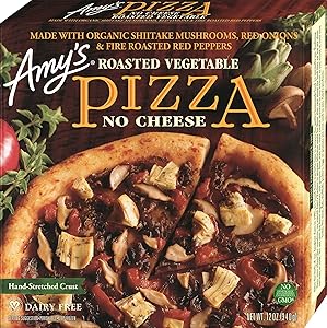 Amy's Frozen Vegan Pizza, Made with Artichoke Hearts and Organic Vegetables, Hand Stretched Crust, Full Size,12 Ounce (Pack o