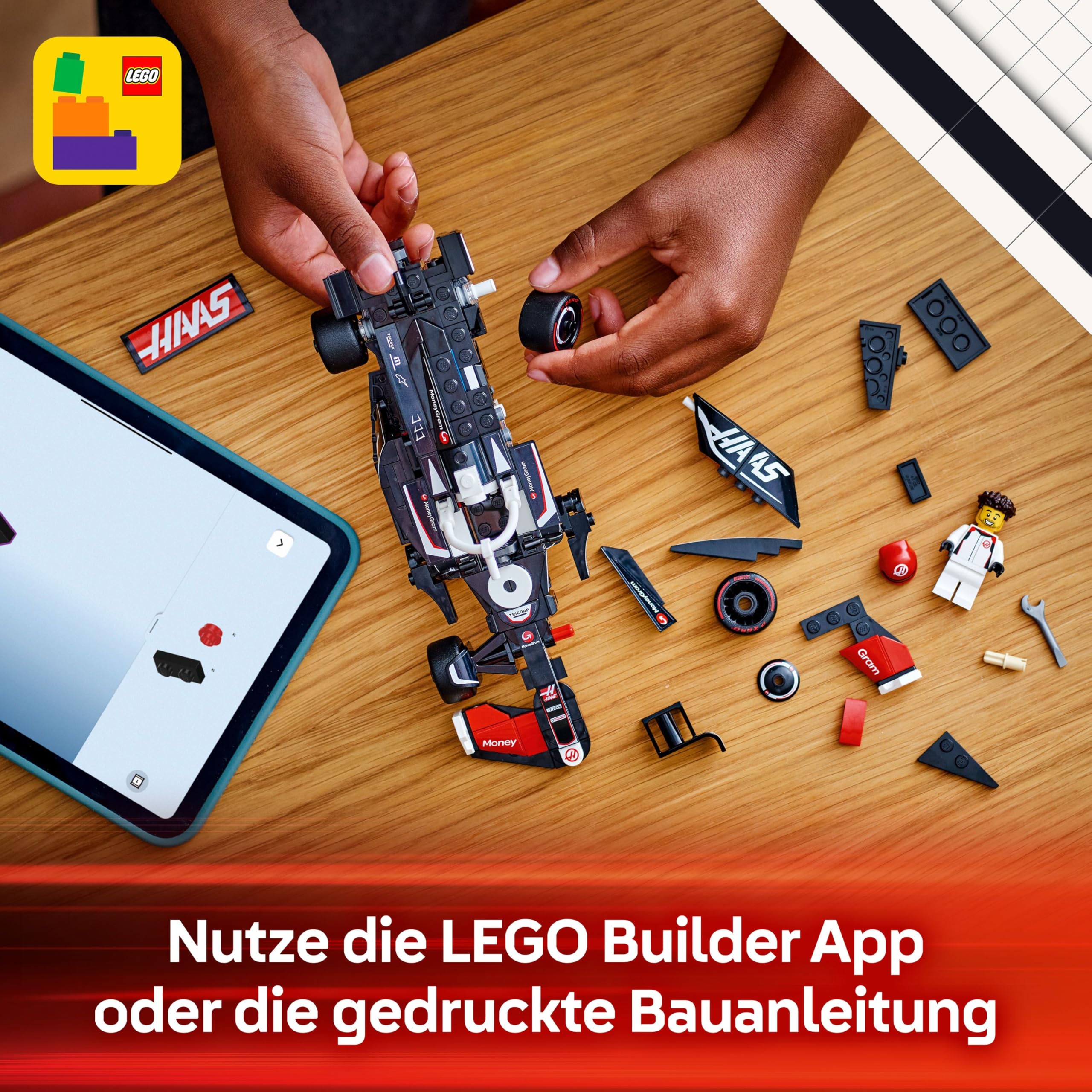 LEGO Speed Champions MoneyGram Haas F1 Team VF-24 Rennauto - Spielzeug mit Formel 1 Minifigur zum Sammeln - Modell und Geschenk für Jungen & Mädchen ab 10 Jahren und Erwachsene Motorsport Fans 77250 8